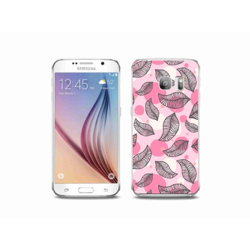 Gél borítás mmCase Samsung Galaxy S6 Edge készülékhez - rajzfilmes hulló levelek