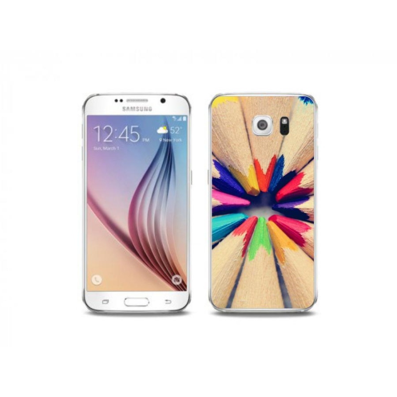 Gél védőhuzat mmCase Samsung Galaxy S6 Edge készülékhez - zsírkréták