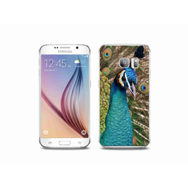 Zselés borítás mmCase Samsung Galaxy S6 Edge készülékhez - páva