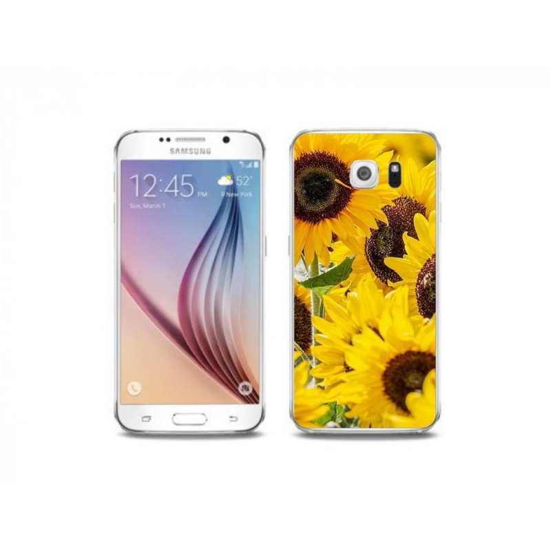 Zselés borítás mmCase Samsung Galaxy S6 Edge készülékhez - Napraforgó