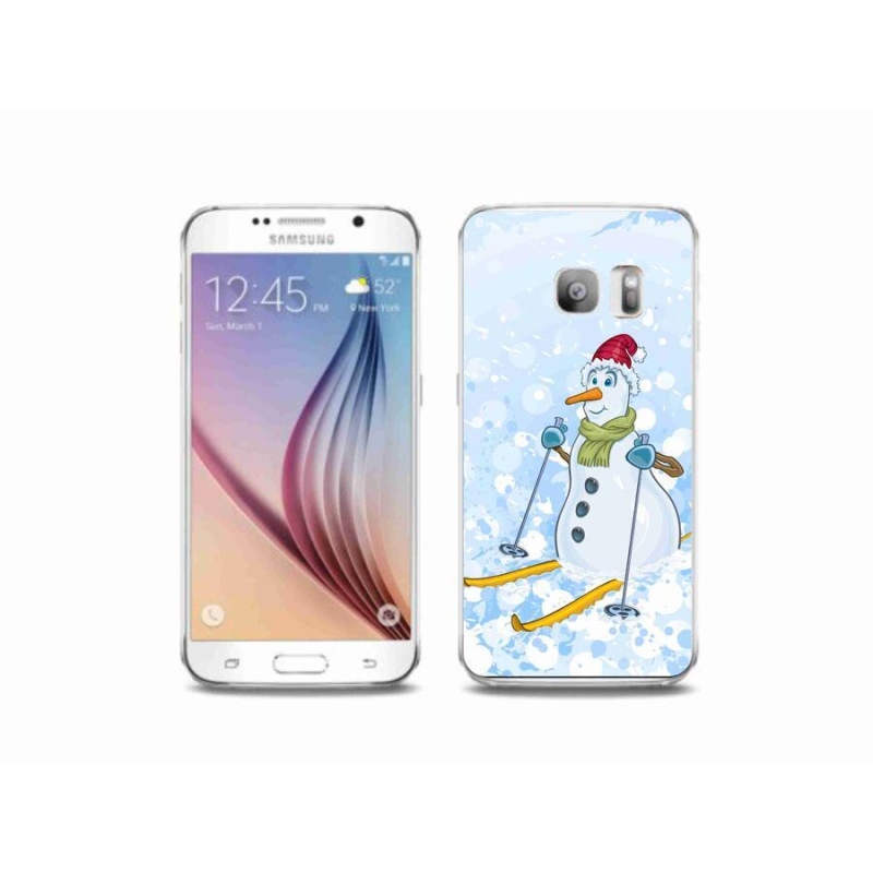 Gél borítás mmCase Samsung Galaxy S6 Edge készülékhez - hóember