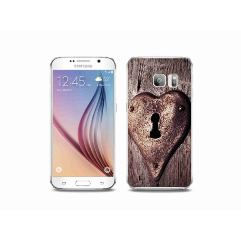 Zselés borítás mmCase Samsung Galaxy S6 Edge készülékhez - szív alakú zár