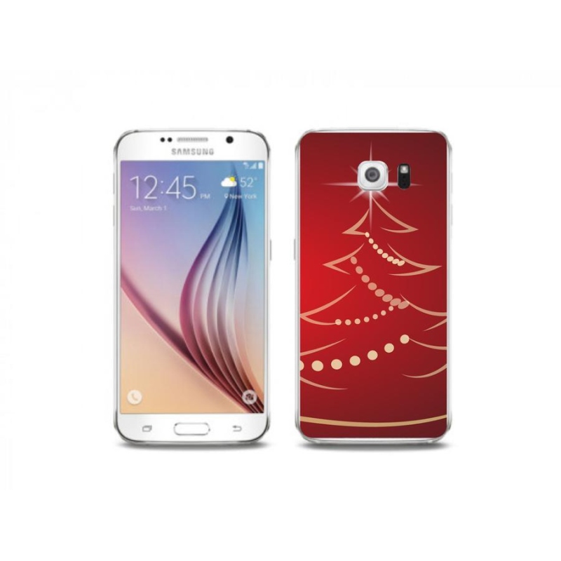 Gél borítás mmCase Samsung Galaxy S6 készülékhez - karácsonyfa karikatúra