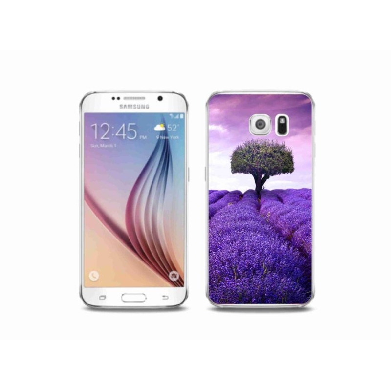 Gél védőhuzat mmCase Samsung Galaxy S6 készülékhez - levendula rét