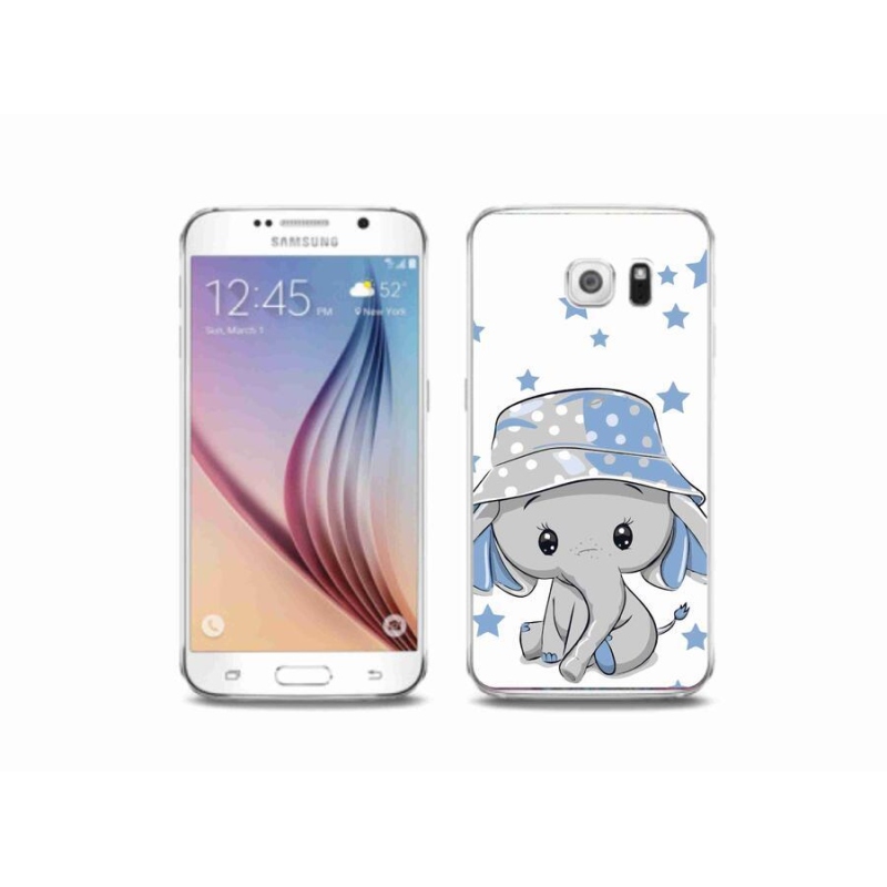 Gél védőhuzat mmCase Samsung Galaxy S6 készülékhez - kék elefánt