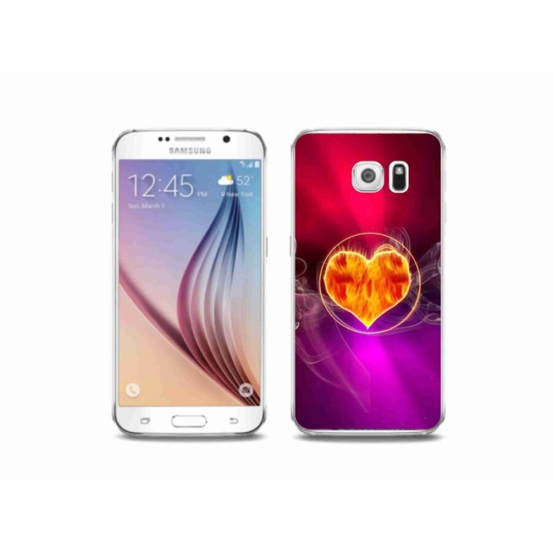 Gél borítás mmCase Samsung Galaxy S6 készülékhez - tűz szív