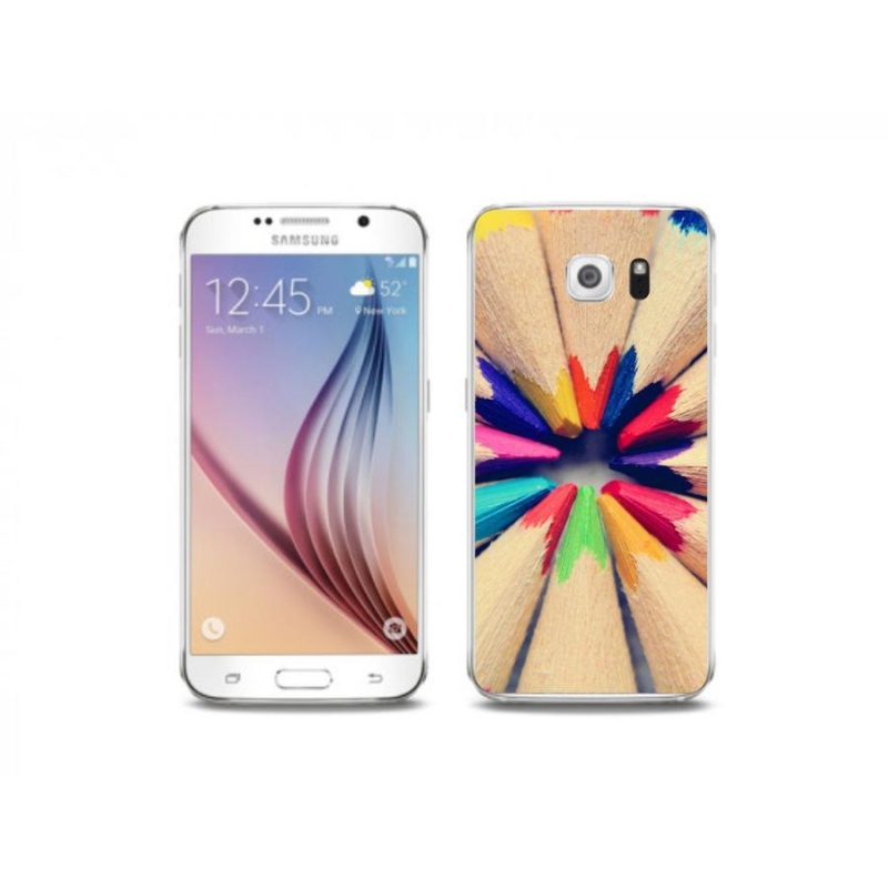 Gél védőhuzat mmCase Samsung Galaxy S6 készülékhez - zsírkréták