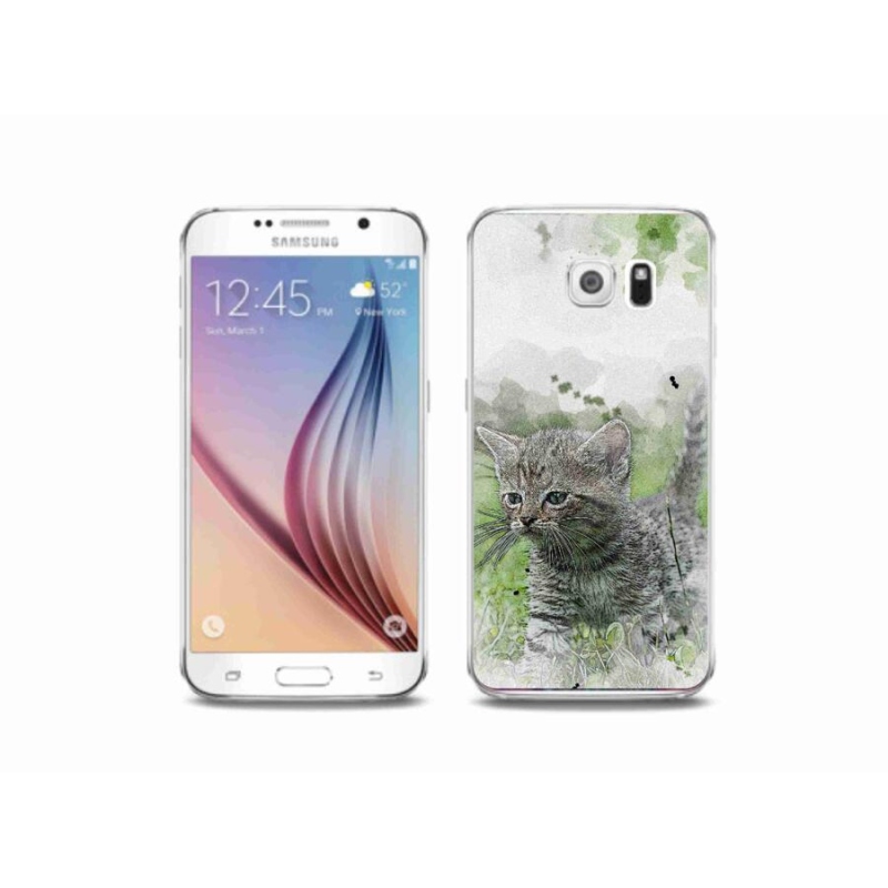 Gél borítás mmCase Samsung Galaxy S6 készülékhez - aranyos cica 1
