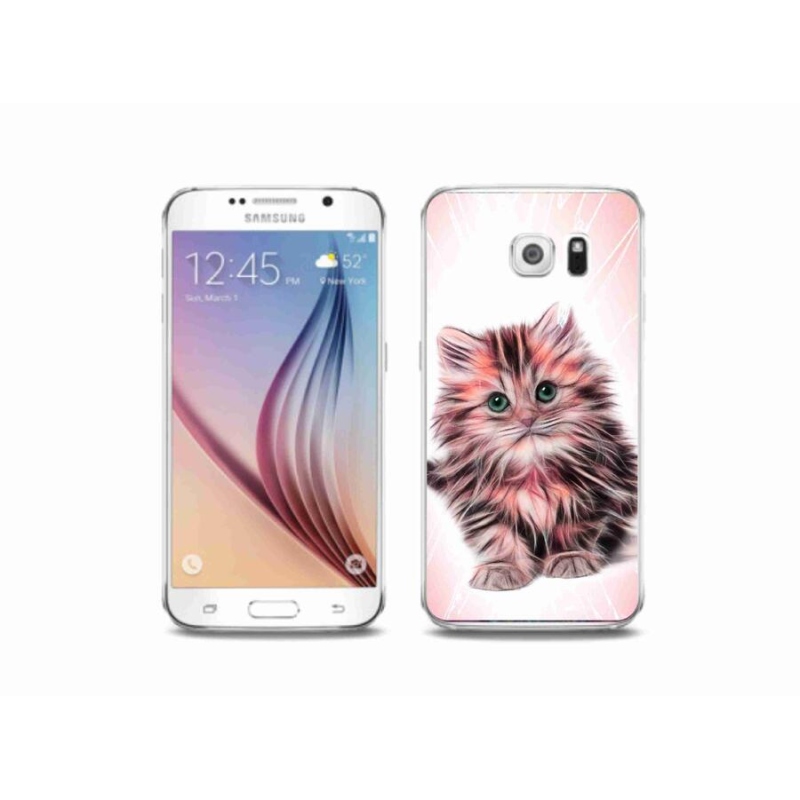 Gél borítás mmCase Samsung Galaxy S6 készülékhez - aranyos cica