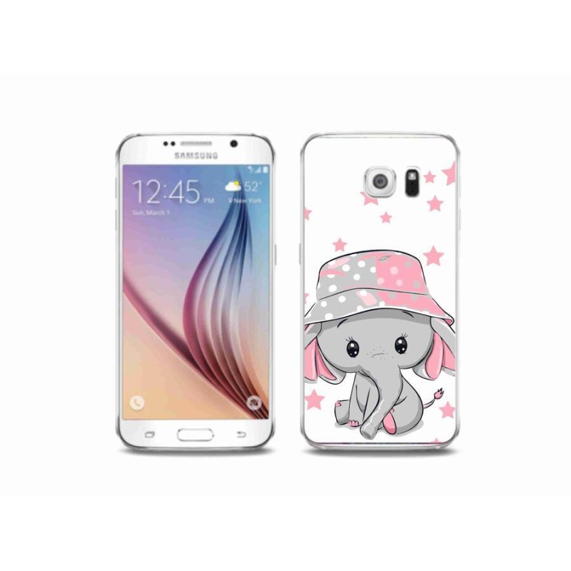 Zselés borítás mmCase Samsung Galaxy S6 készülékhez - rózsaszín elefánt