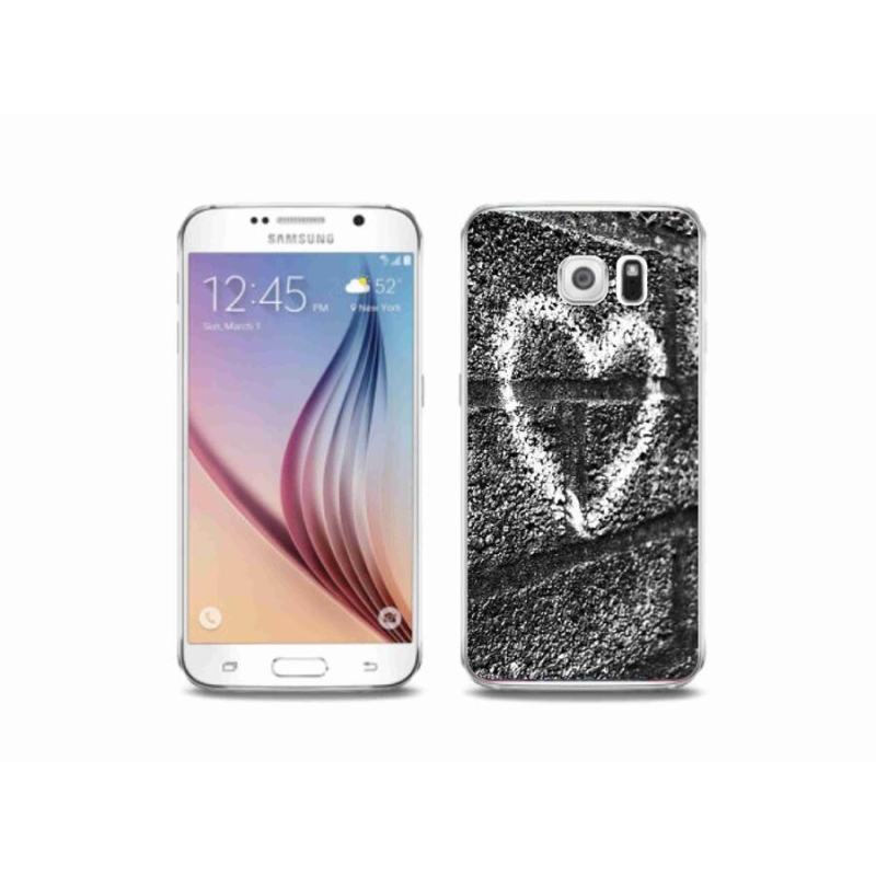 Gél borítás mmCase Samsung Galaxy S6 készülékhez - szív a falon