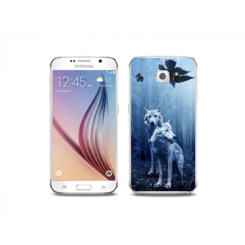 Gél borítás mmCase Samsung Galaxy S6 készülékház - farkasok az erdőben