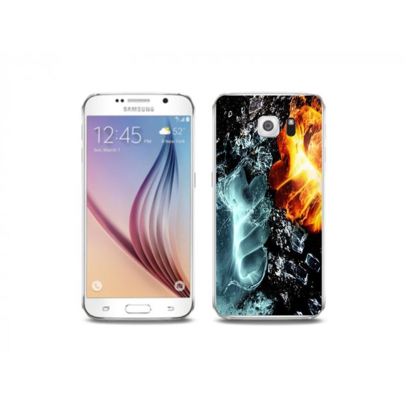 Zselés borítás mmCase Samsung Galaxy S6 - víz és tűz