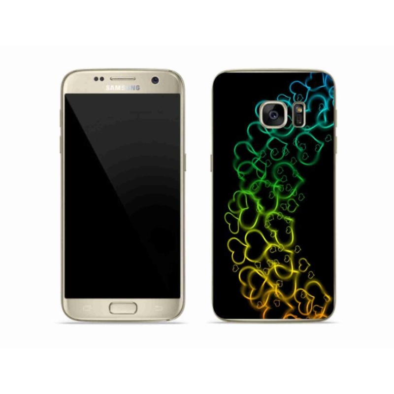 Zselés borítás mmCase Samsung Galaxy S7 készülékhez - színes szívek