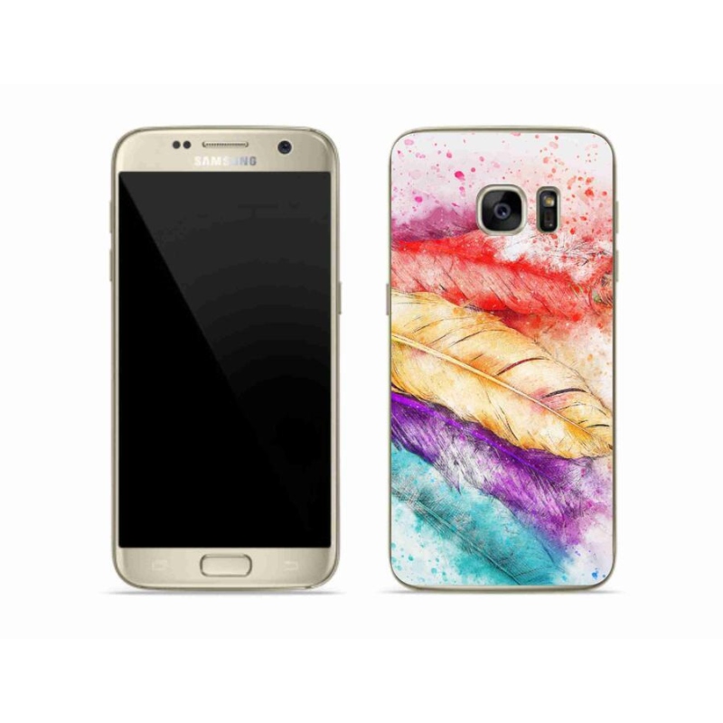 Gél védőhuzat mmCase Samsung Galaxy S7 készülékhez - színes tollak