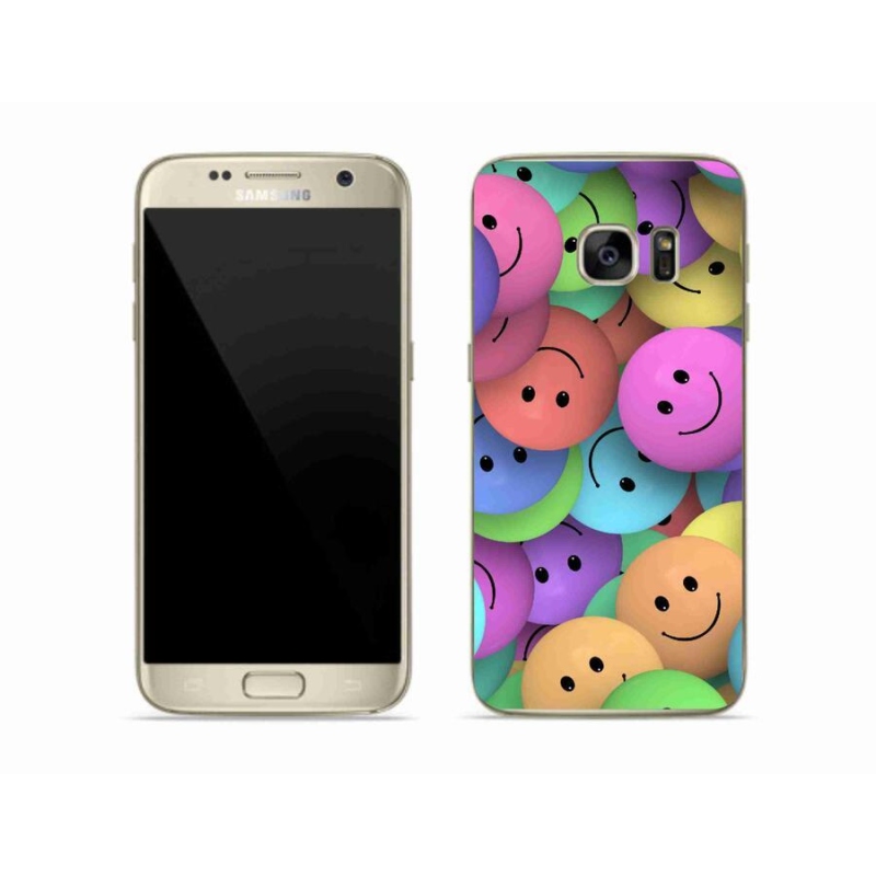 Gél borító mmCase a mobiltelefonon Samsung Galaxy S7 - színes smiley-k