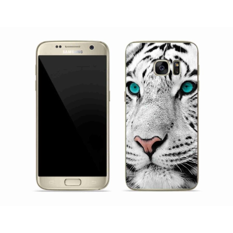 Zselés borítás mmCase Samsung Galaxy S7 készülékhez - fehér tigris