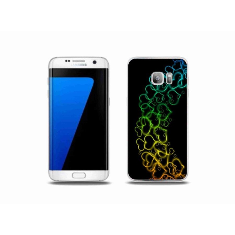 Zselés borítás mmCase Samsung Galaxy S7 Edge készülékhez - színes szívek