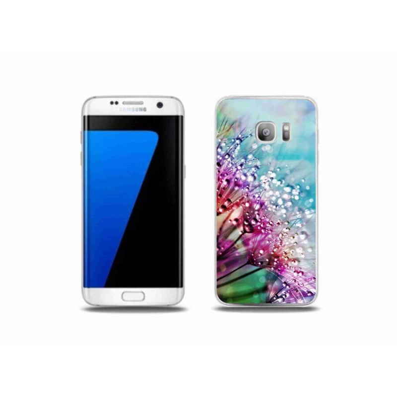 Gél borítás mmCase Samsung Galaxy S7 Edge készülékhez - színes virágok