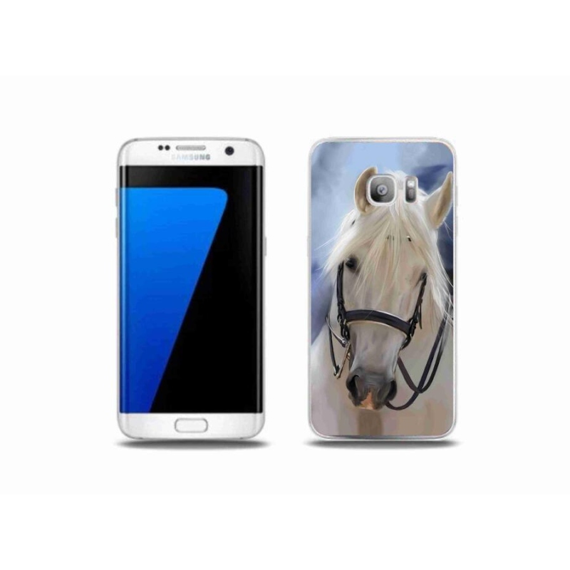 Gél borítás mmCase Samsung Galaxy S7 Edge készülékhez - fehér ló