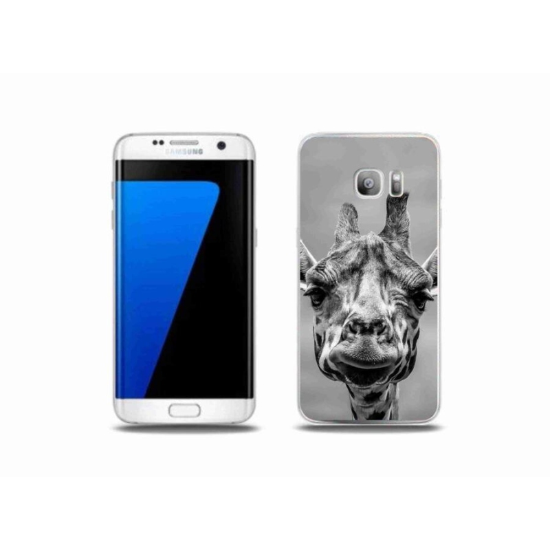 Zselés borítás mmCase Samsung Galaxy S7 Edge készülékhez - fekete-fehér zsiráf