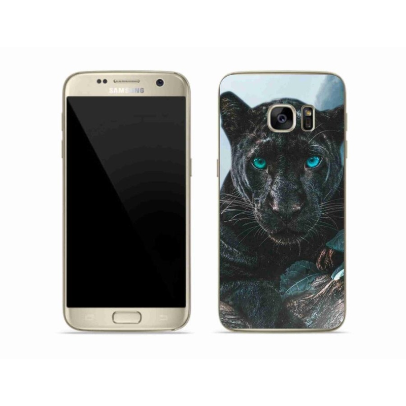 Zselés borítás mmCase Samsung Galaxy S7 Edge készülékhez - fekete párduc