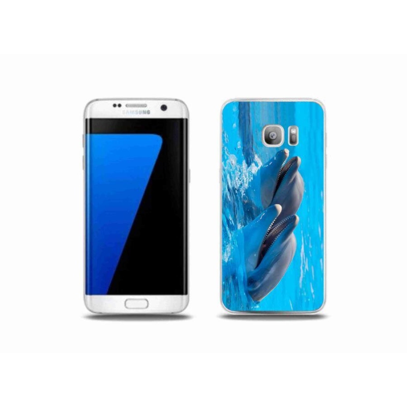 Zselés borítás mmCase Samsung Galaxy S7 Edge készülékhez - delfinek