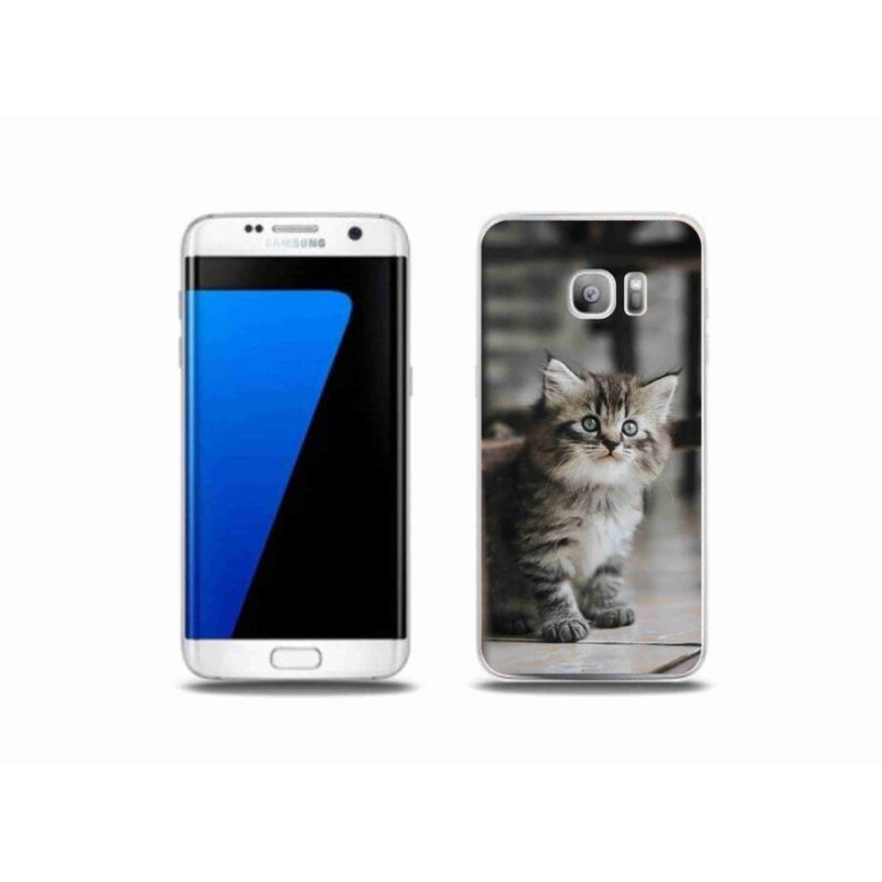 Gél borítás mmCase Samsung Galaxy S7 Edge készülékhez - cica