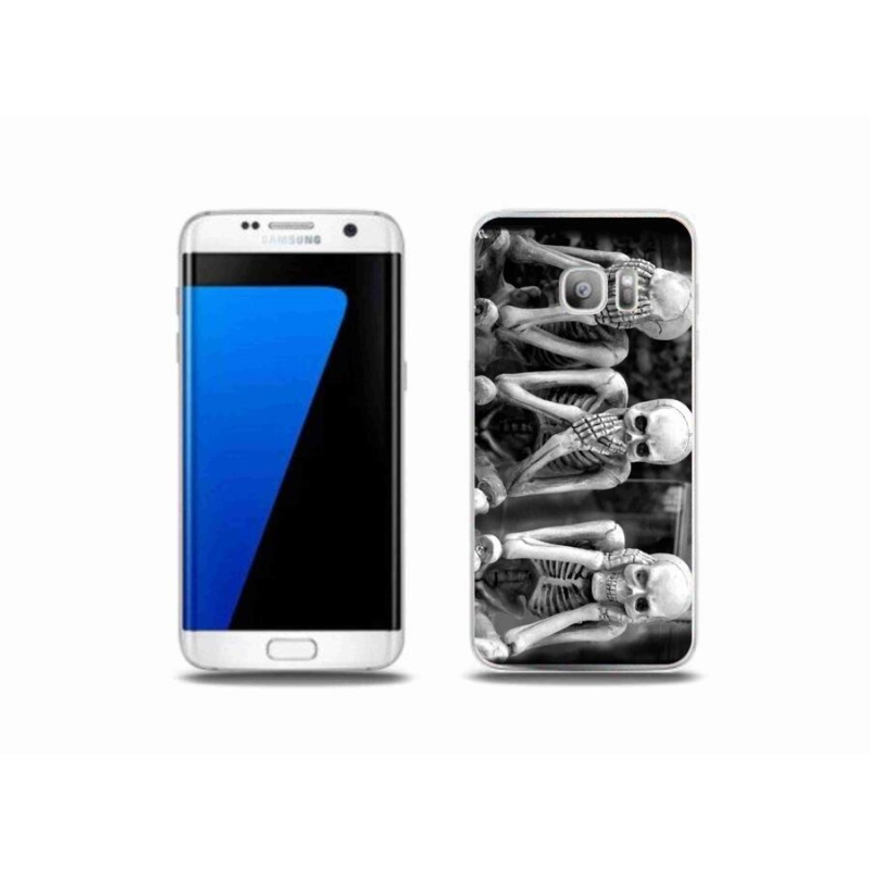 Gél borítás mmCase Samsung Galaxy S7 Edge készülékhez - csontvázak