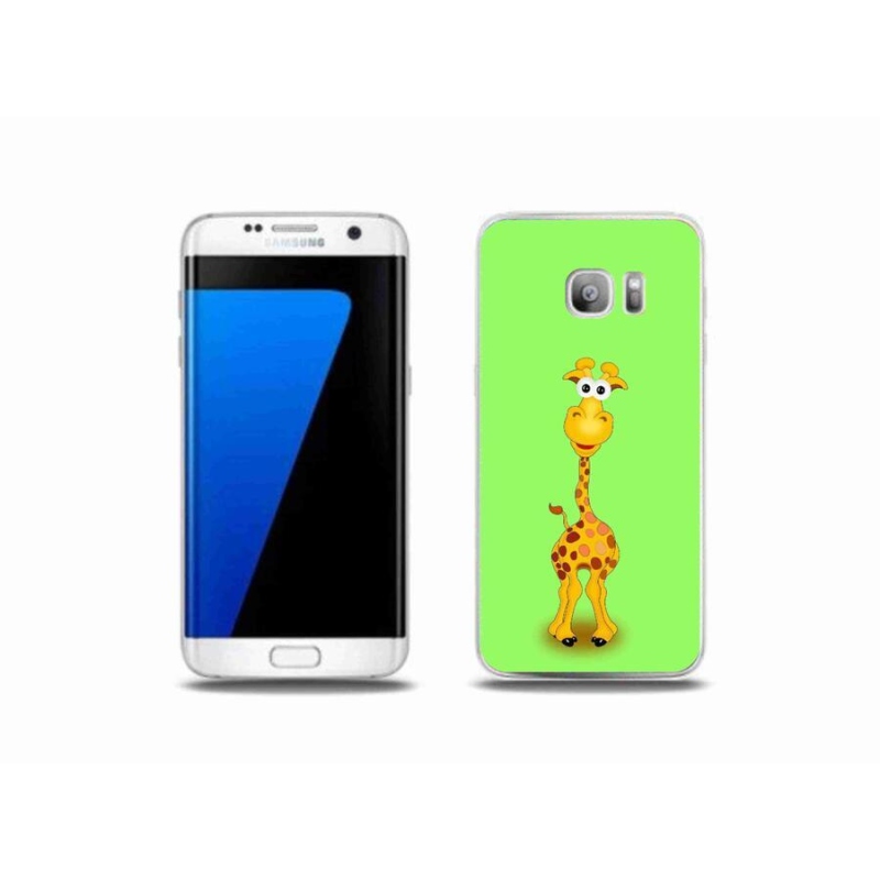Gél borítás mmCase Samsung Galaxy S7 Edge készülékhez - rajzfilm zsiráf