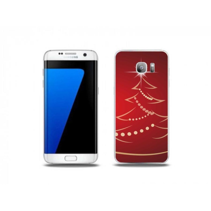 Gél borítás mmCase Samsung Galaxy S7 Edge készülékhez - karácsonyfa karikatúra