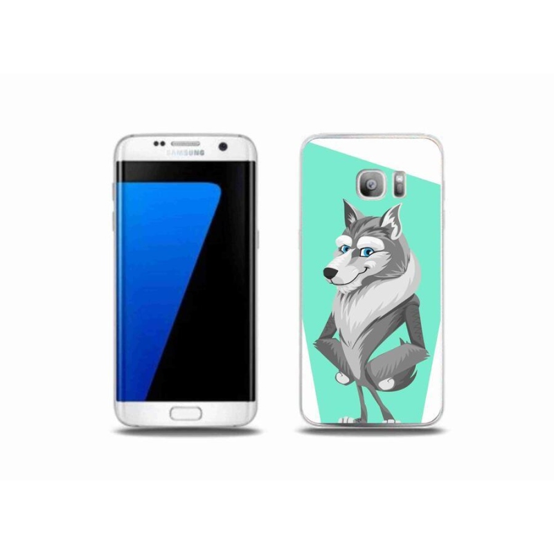 Gél borítás mmCase Samsung Galaxy S7 Edge készülékhez - rajzfilm farkas