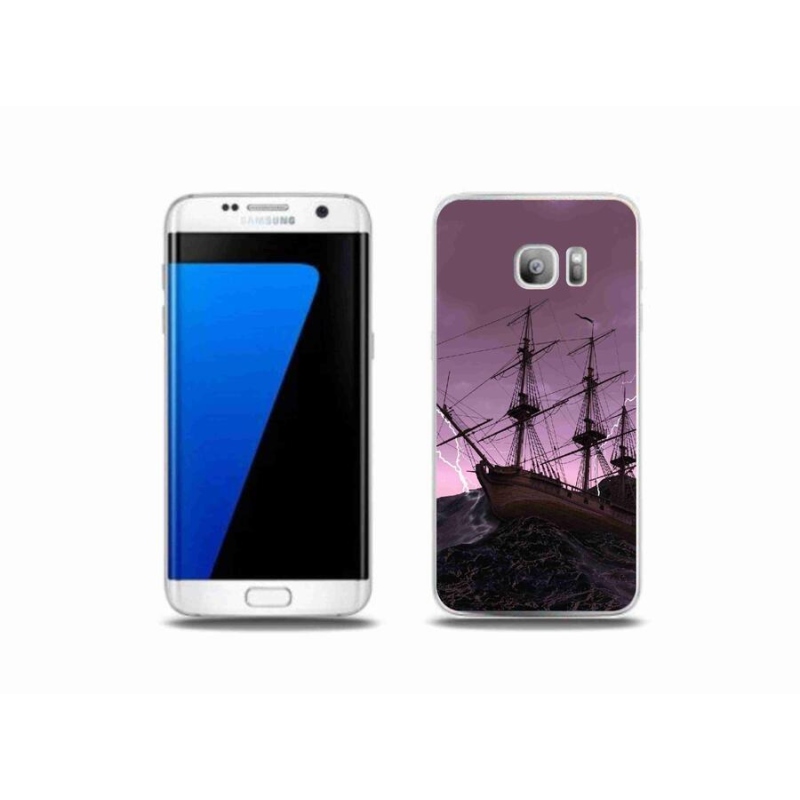 Zselés borítás mmCase Samsung Galaxy S7 Edge készülékhez - hajó a viharban