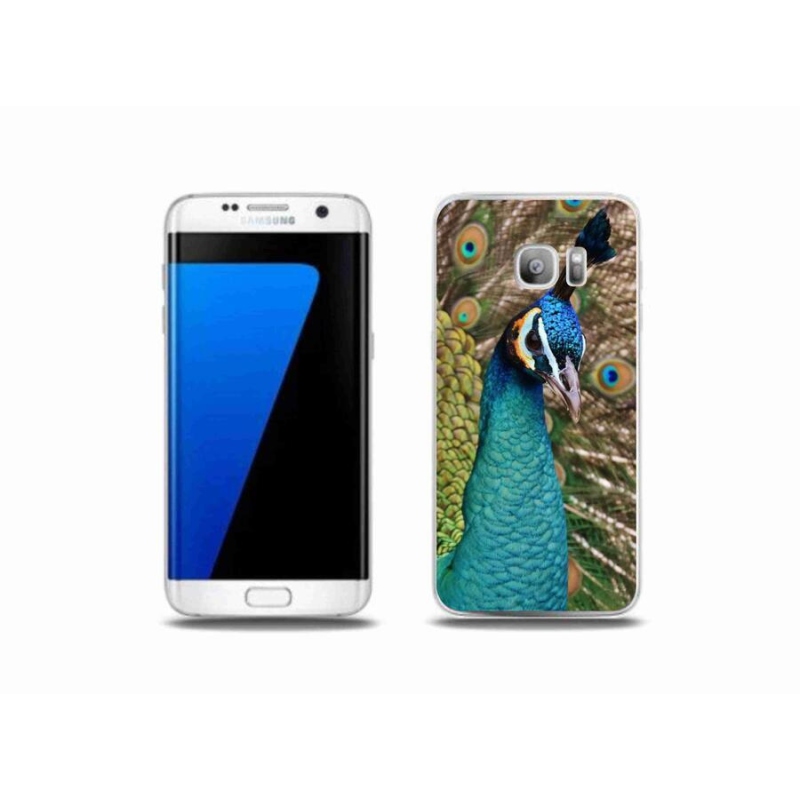 Zselés borítás mmCase Samsung Galaxy S7 Edge készülékhez - páva