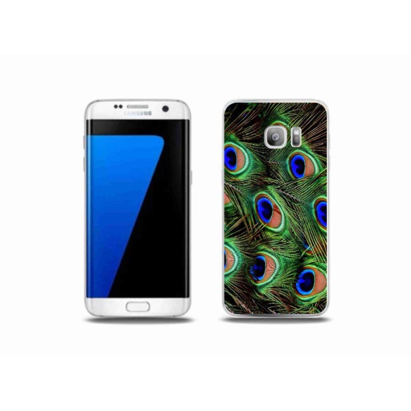 Zselés borítás mmCase Samsung Galaxy S7 Edge készülékhez - pávatoll