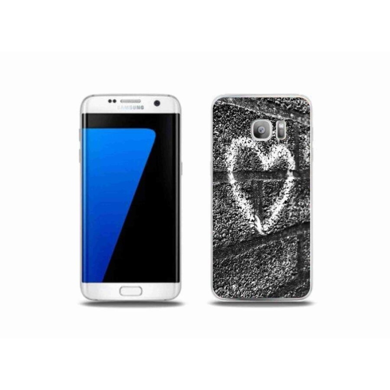 Gél borítás mmCase Samsung Galaxy S7 Edge készülékhez - szív a falon