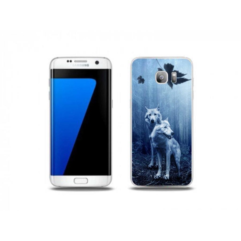Zselés borítás mmCase Samsung Galaxy S7 Edge készülékhez - farkasok az erdőben