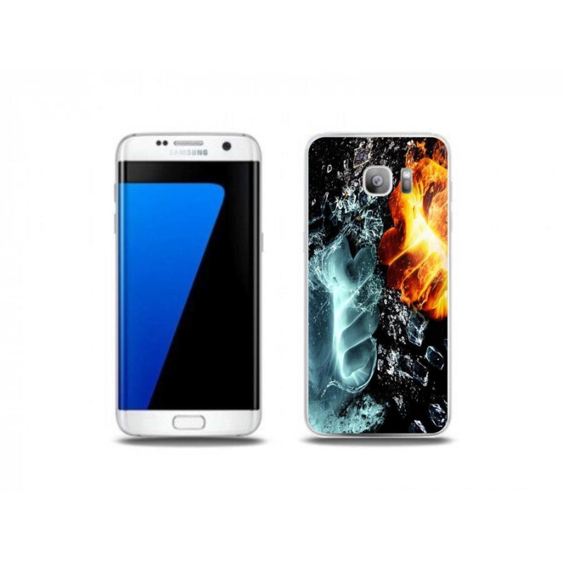Zselés borítás mmCase Samsung Galaxy S7 Edge - víz és tűz