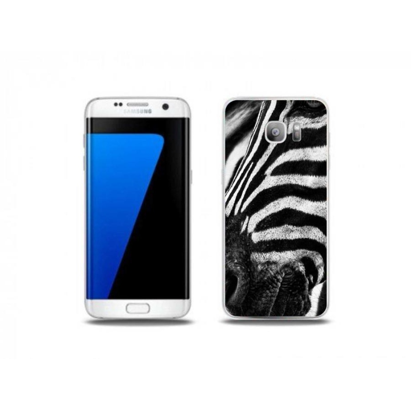 Zselés borítás mmCase Samsung Galaxy S7 Edge készülékhez - zebra