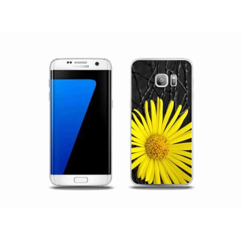 Gél védőhuzat mmCase Samsung Galaxy S7 Edge készülékhez - sárga virág