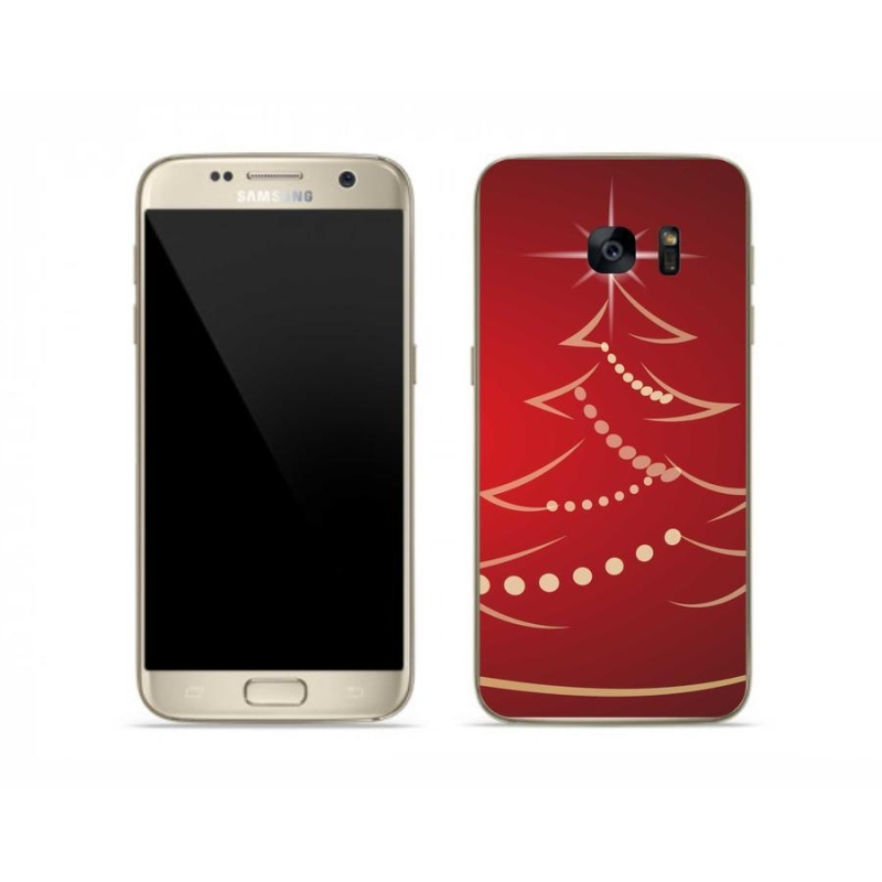 Gél borítás mmCase Samsung Galaxy S7 készülékhez - karácsonyfa karikatúra