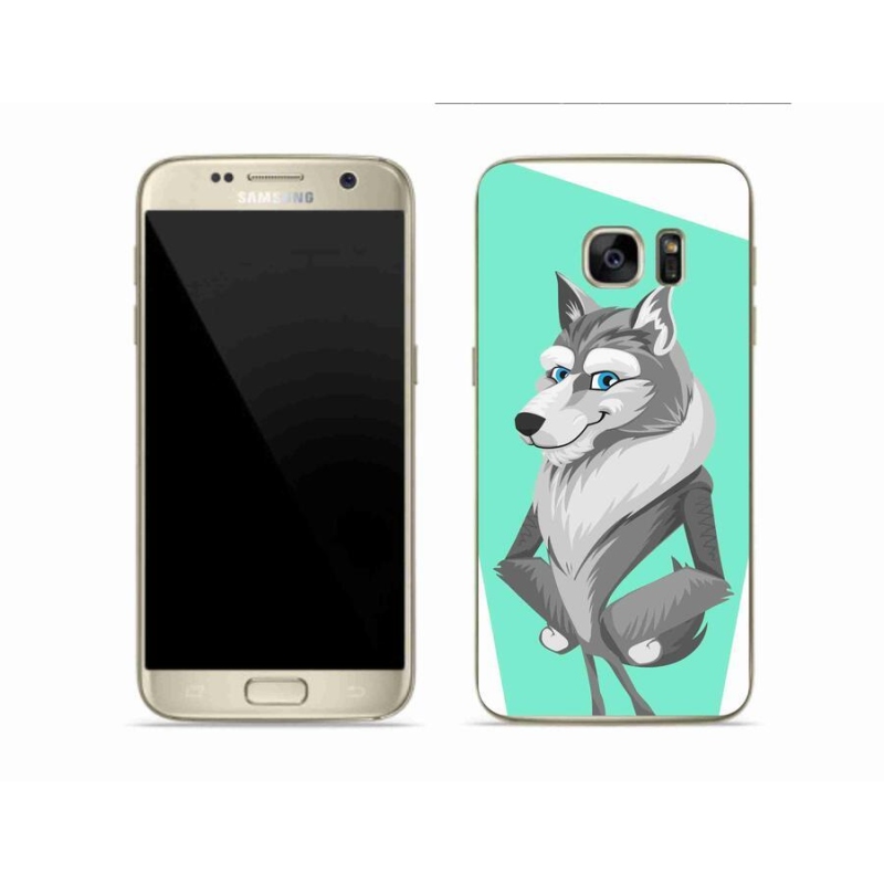 Gél borítás mmCase Samsung Galaxy S7 készülékhez - rajzfilm farkas