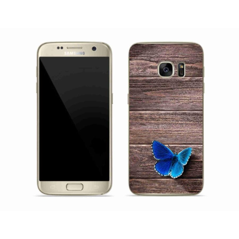 Gél védőhuzat mmCase Samsung Galaxy S7 - kék pillangó 1