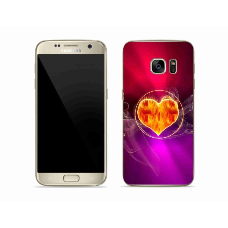 Gél borítás mmCase Samsung Galaxy S7 készülékhez - tűz szív