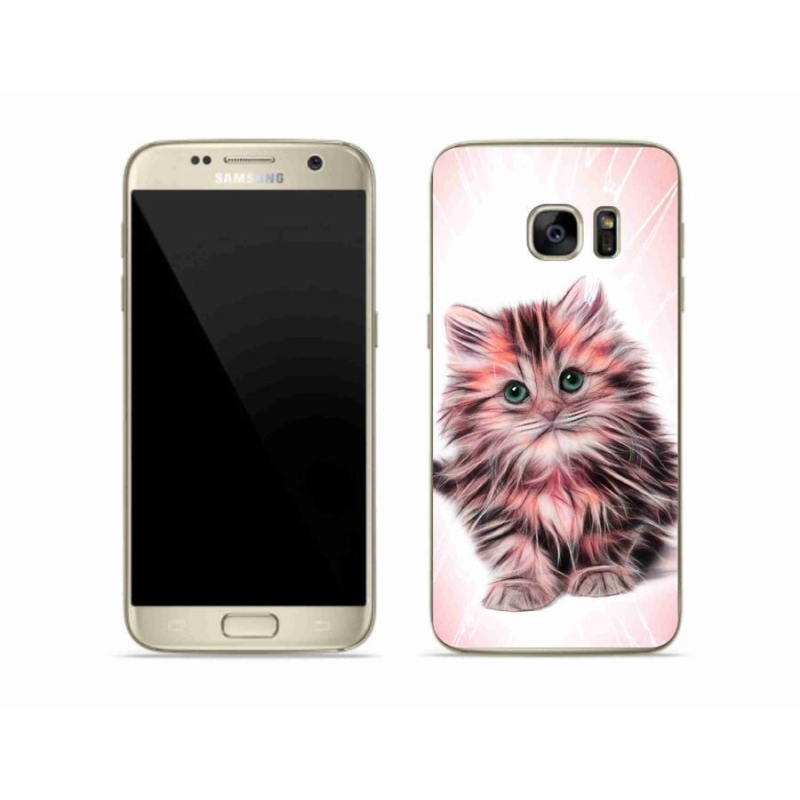 Gél borítás mmCase Samsung Galaxy S7 készülékhez - aranyos cica