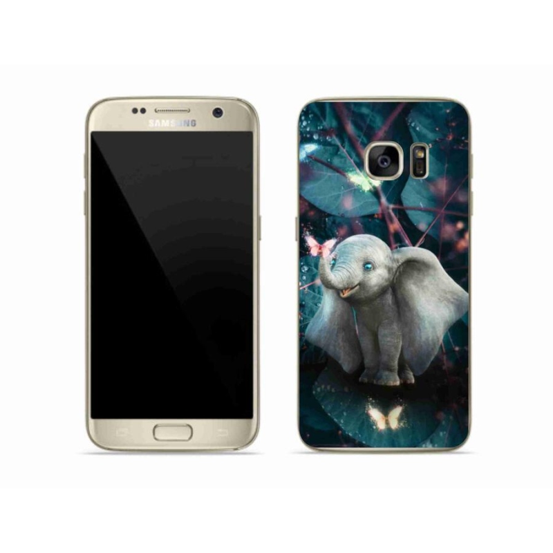 Gél borítás mmCase Samsung Galaxy S7 készülékhez - aranyos elefánt