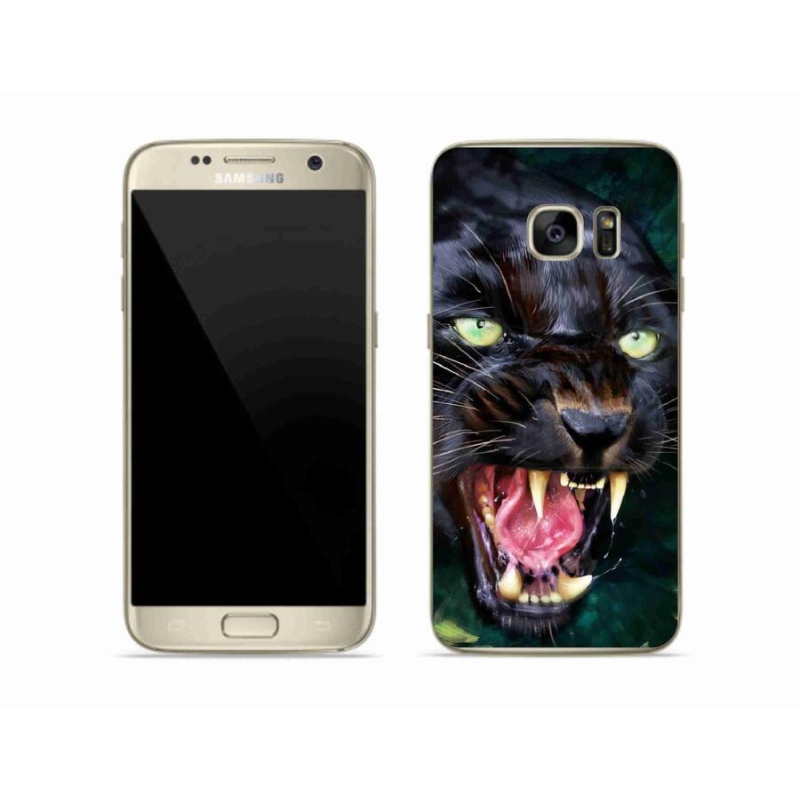 Gél borítás mmCase Samsung Galaxy S7 készülékhez - dühös fekete párduc