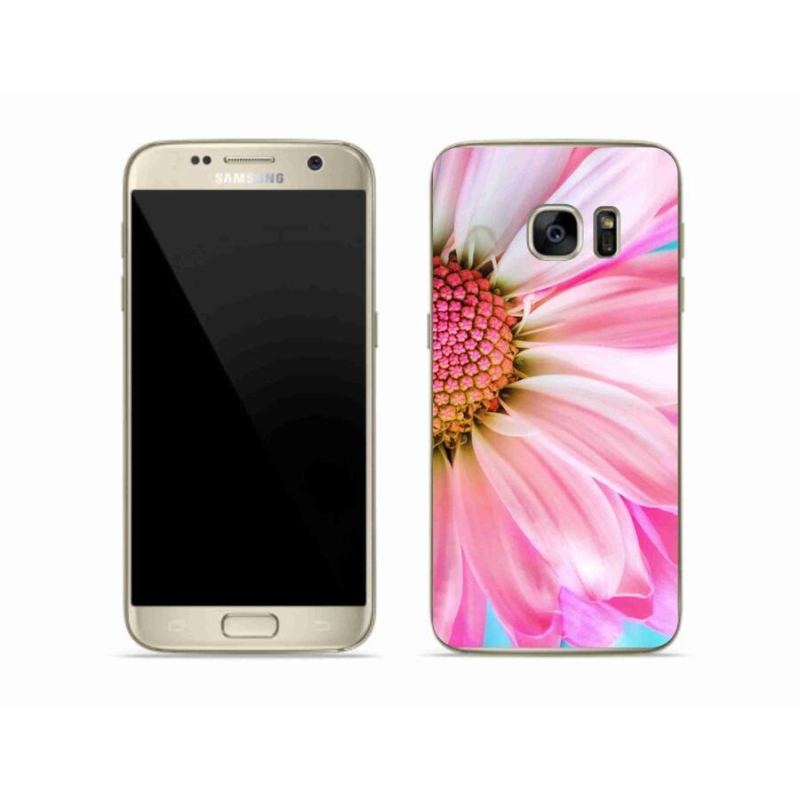Gél védőhuzat mmCase Samsung Galaxy S7 készülékhez - rózsaszín virág