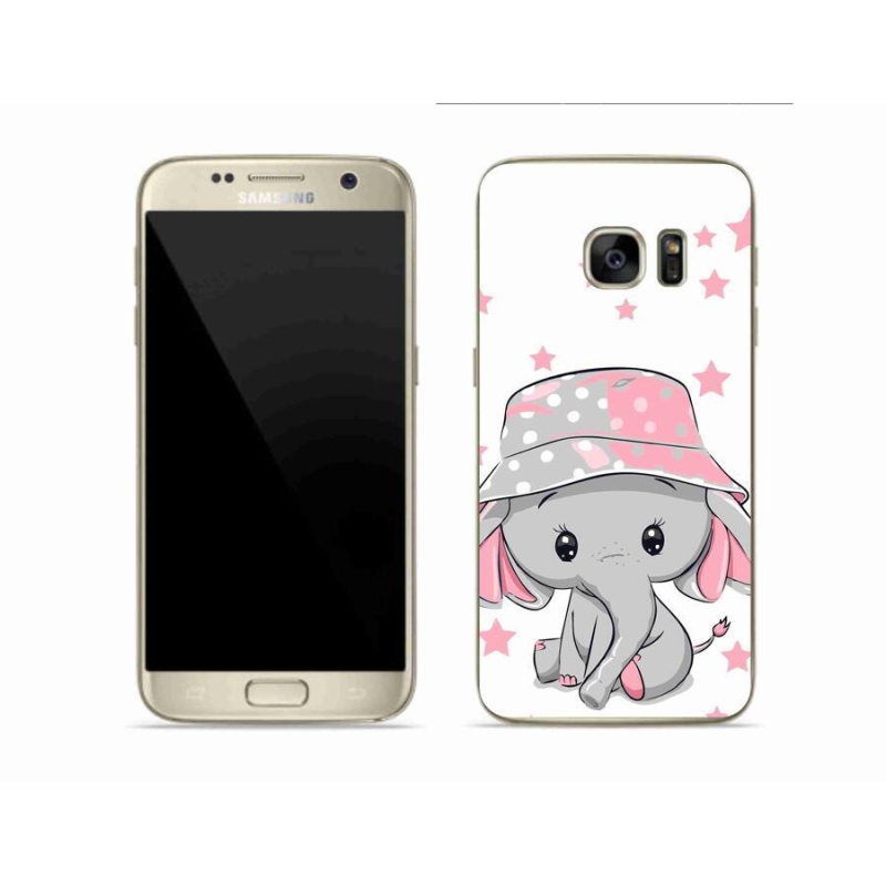 Zselés borítás mmCase Samsung Galaxy S7 készülékhez - rózsaszín elefánt