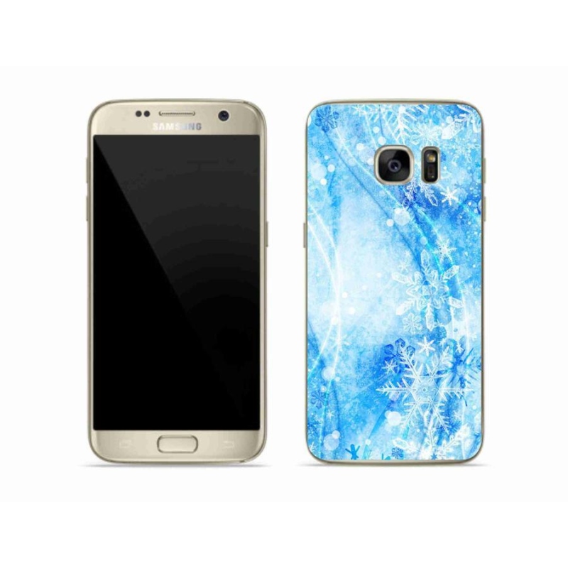 Gél védőhuzat mmCase Samsung Galaxy S7 készülékhez - hópelyhek